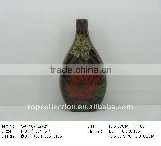 ceramic red color vase