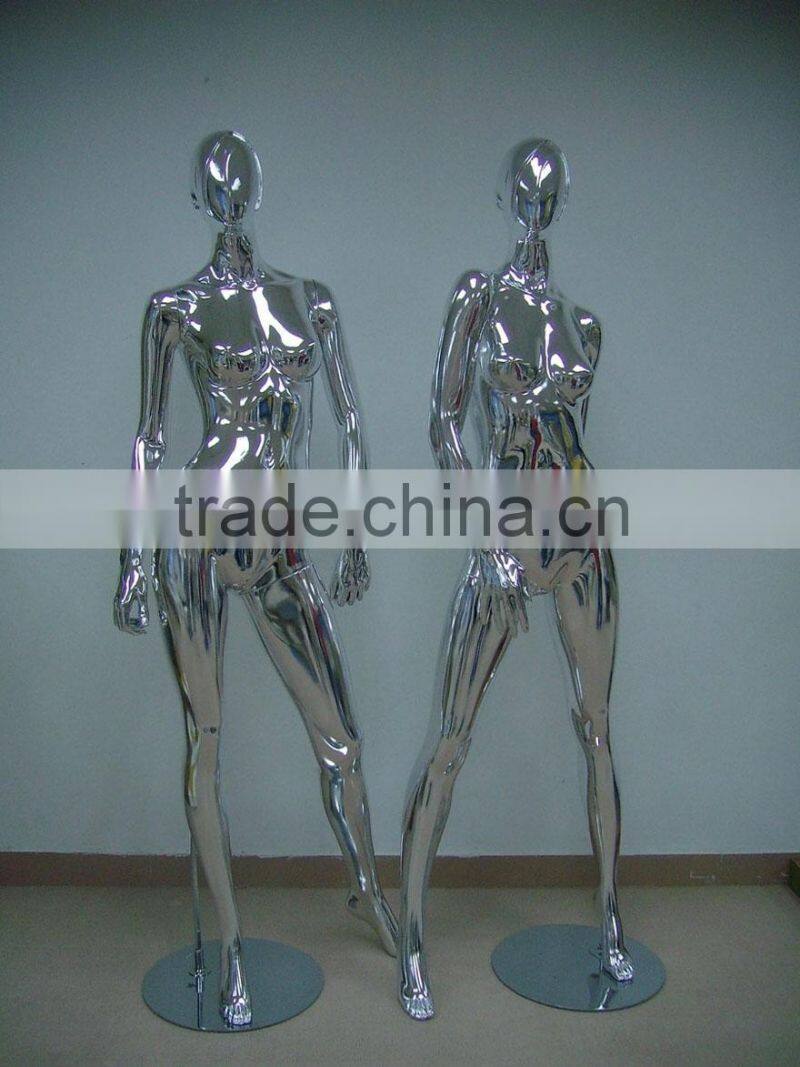 chrome female mannequin/women mannequin