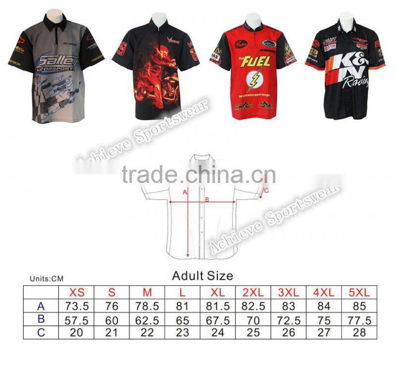 Custom Racing shirt Motorcycle/Auto Sublimation Racing Wear