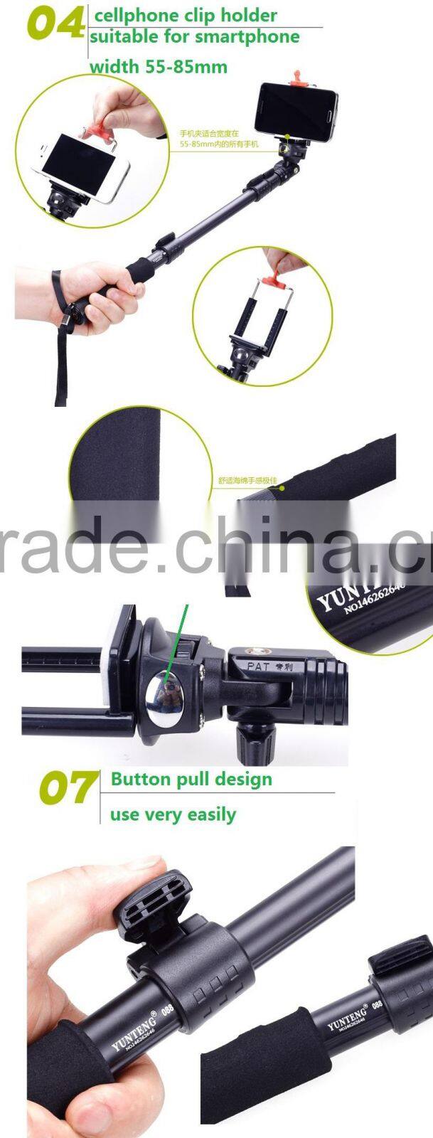 yunteng088 new design selfie monopod 880mm Camera holder