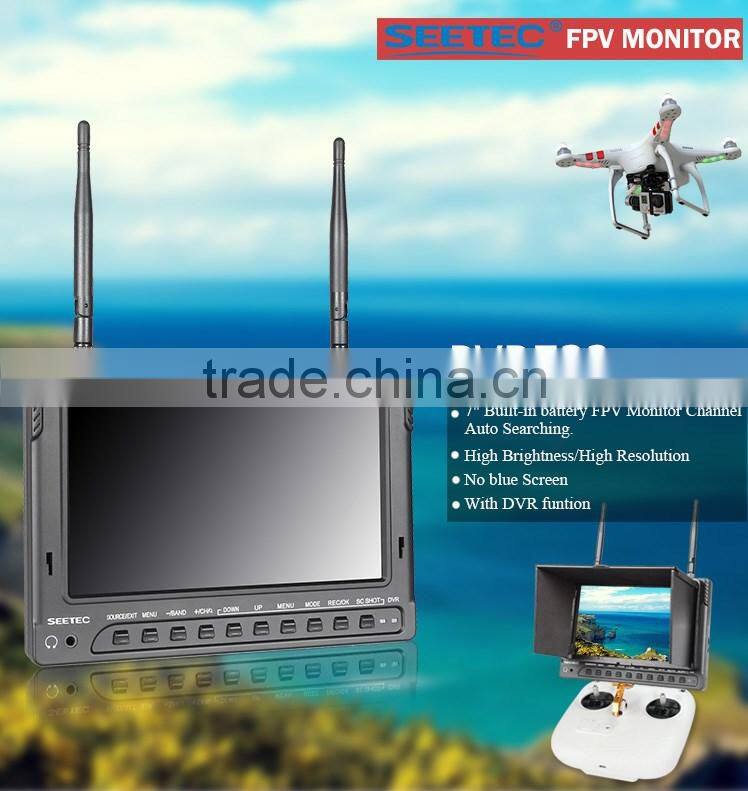 7" diversity fpv monitor built-in battery 5.8g wireless 32ch motion detection dji naza m v2 gps