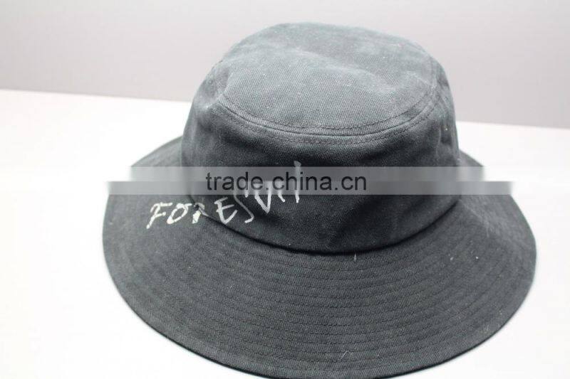 Custom blank black plain bucket hat cap from myrimony/ long brim fishing cap
