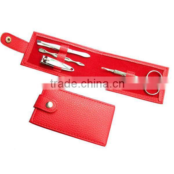 stainless steel manicure set/pu manicure tools/manicure set gift/beauty gift