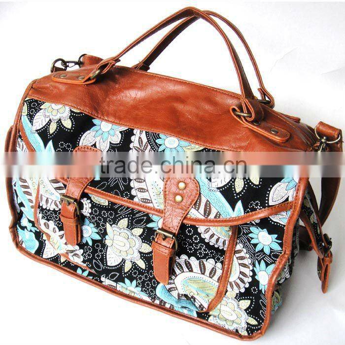 WL-LDW67 100%Cotton Canvas tribal printed handbag for hot new products for 2015