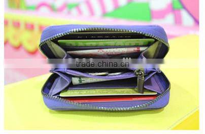 Euro style wallet PU key and coin wallet fashion lady leather wallet