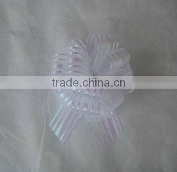 HOT SALE 16 inches Large Glossy Red Plastic POM POM Pull Ribbon Bow