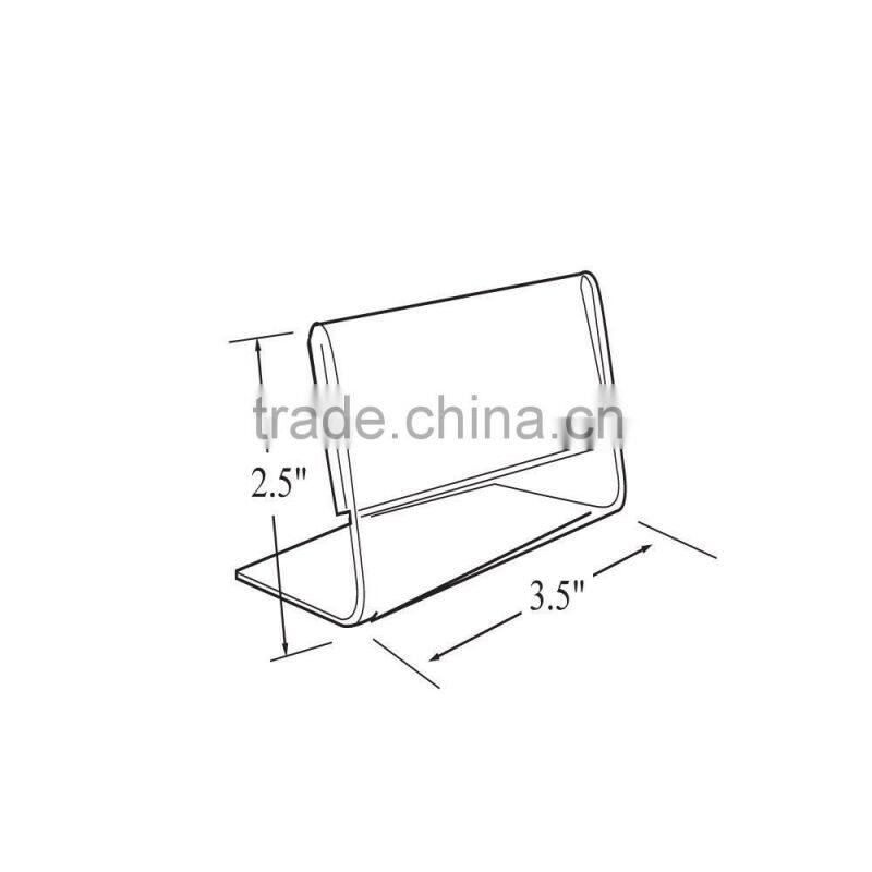 Horizontal Slanted L-Shape Acrylic Sign Holder/Slanted Sign Holders