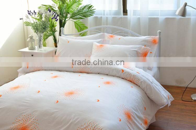 4PCS King Size 100% Cotton Printed Bed Sheet Bedding Set