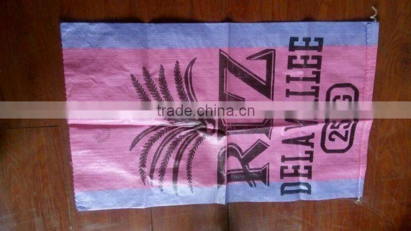 China pp woven bag /saco de rafia for packing 50KG 25KG rice