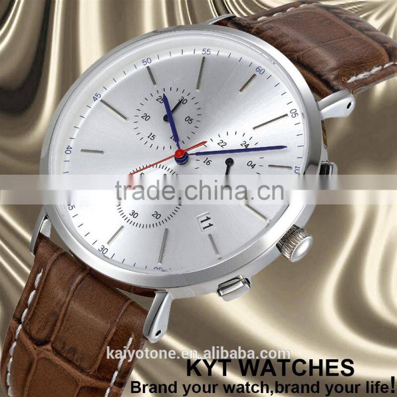 KYT 2016 New fashion custom brand 316 stainless steel Minimalist men watch