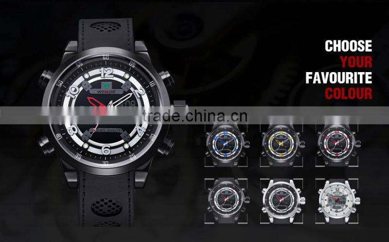 WEIDE WH3315 Fashionable luxury Digital Analog silicone wrist watch