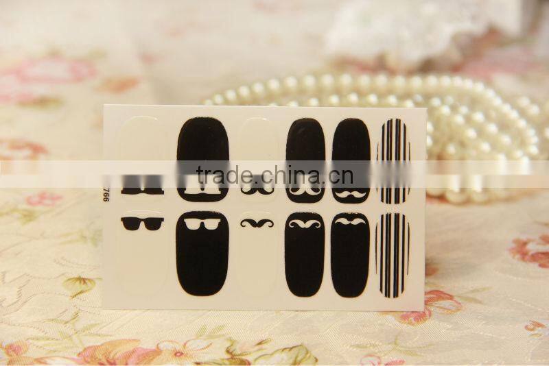 2016 black custom long nail stencils