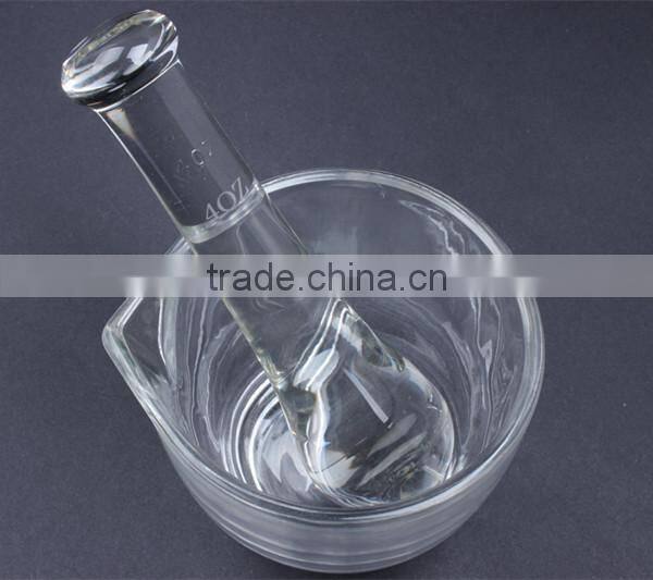 4OZ cheap high quality factory price borosilicate glass mortar & pestle for laboratory