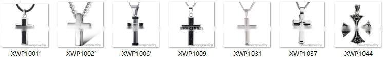 18k PVD two tone gold plated stainless steel mini cross