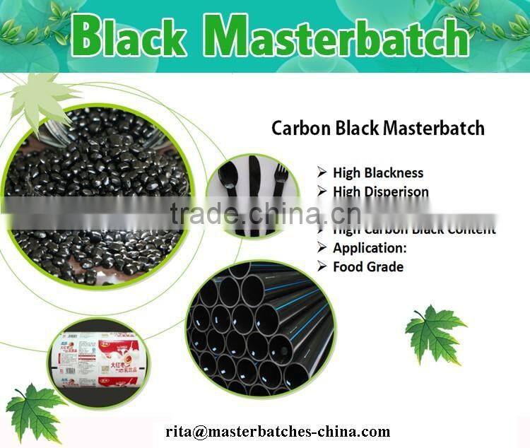 Commen Carrier EVA black masterbatch with high pigment for Pipe