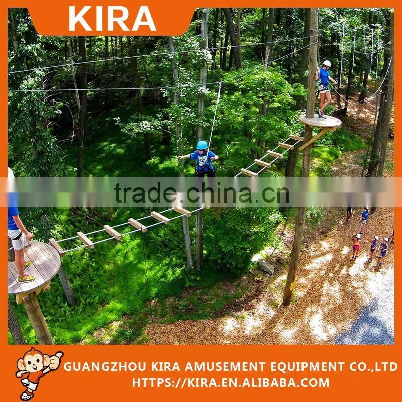 Kids outdoor playground equipment rope course adventure
