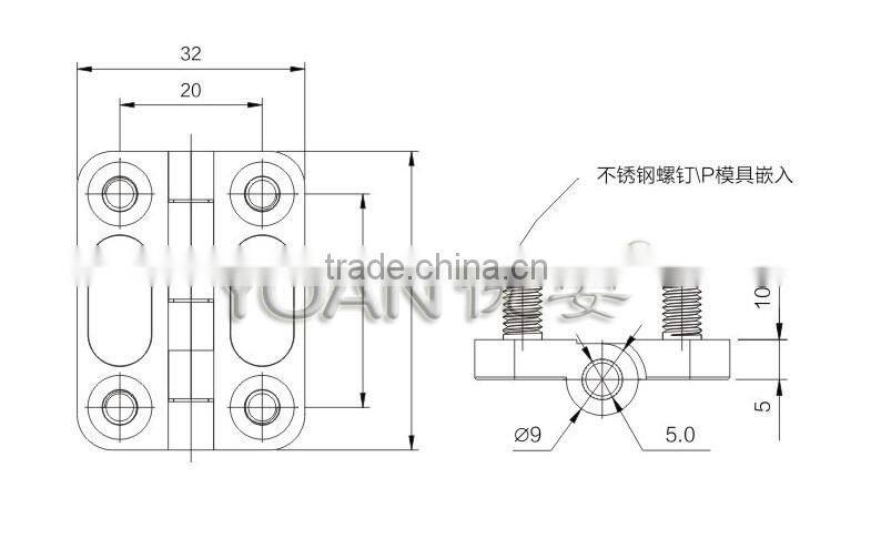 New product Matt silver sprayed nanostructured coating zinc alloy hinge
