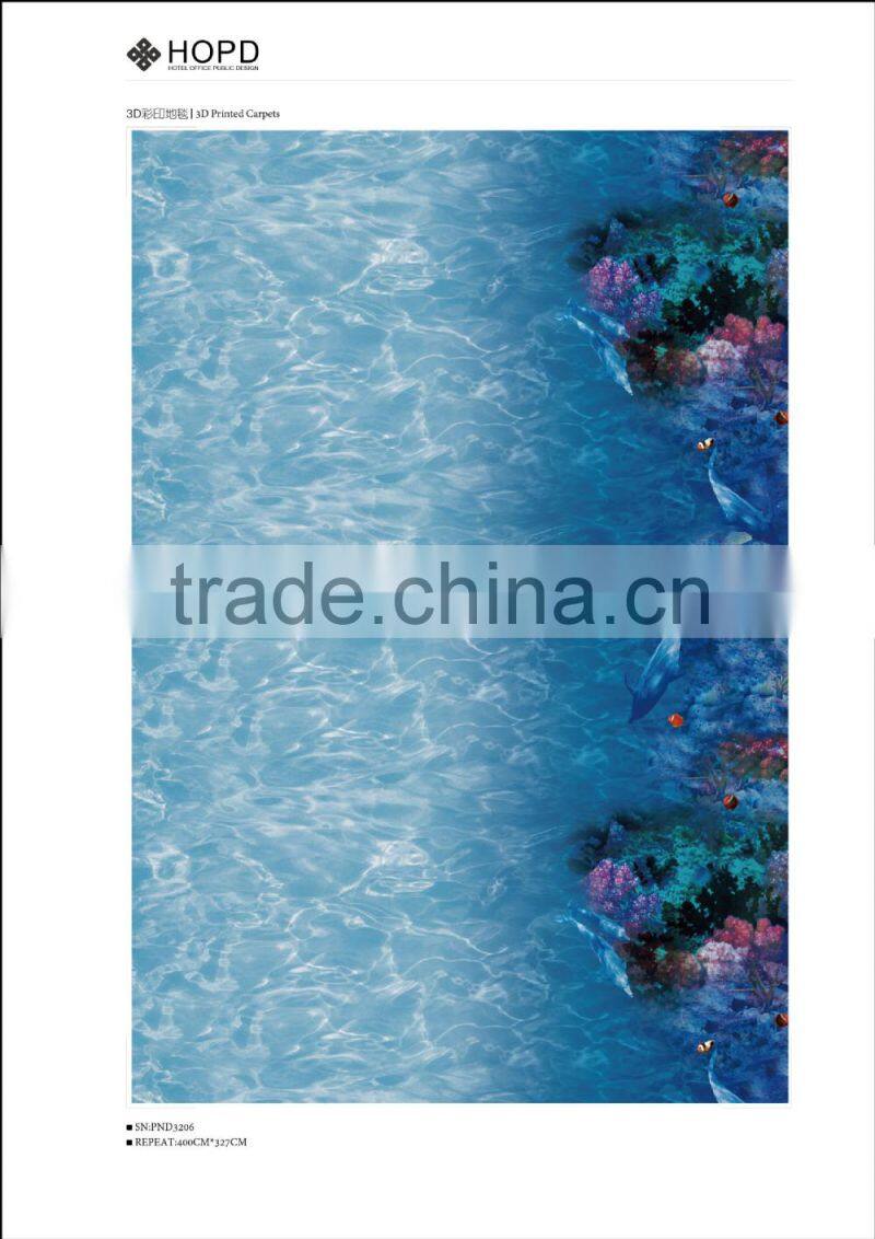 NEW 3D printed Carpet for decoration, hotel, ballroom