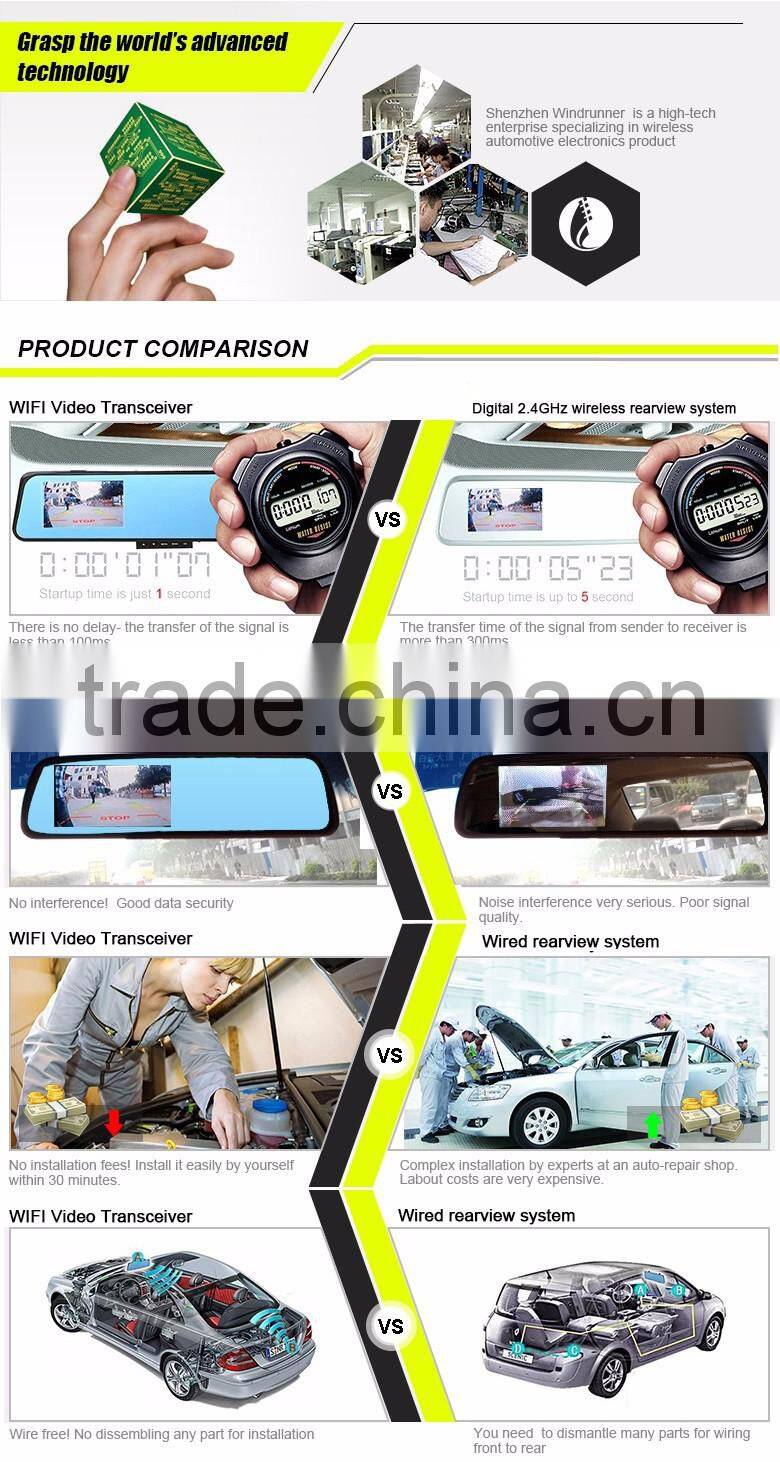 No interference one second startup wifi wireless Truck Trailer Reversing System security camera