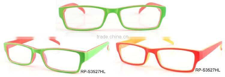 Cute fashion candy color combination quality design eyewear frame wholesale reading glasses