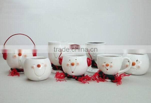 Garden Decoration White Color Small Resin Animal Shape Flower Pot