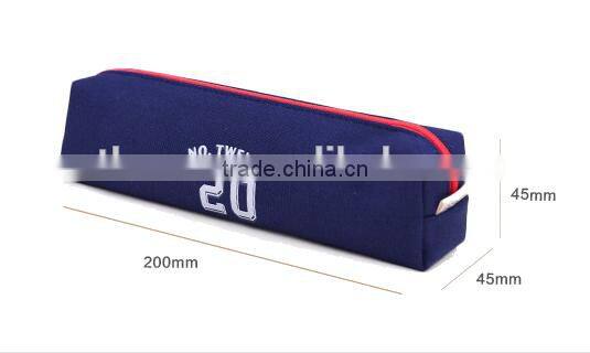 Yellow colour canvas pencil case pouch