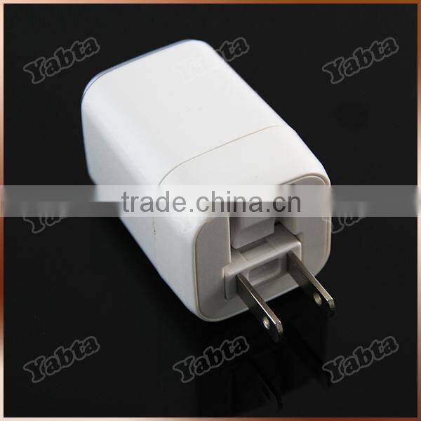 US UK EU Plug 5V 2.4A Dual USB Travel Charger White