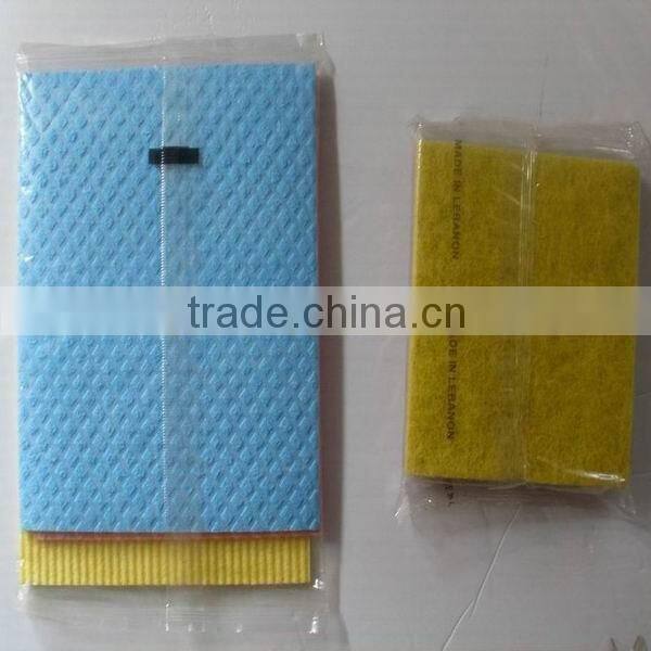 Full Automatic Dishwashing Sponge Scourer Flow Wrapping Machine