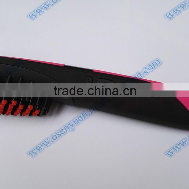 75W Professional Magic Ceramic Hair Straightening Brush Heated Brush with LCD