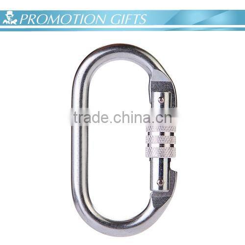 O-style metal screw lock climing carabiner