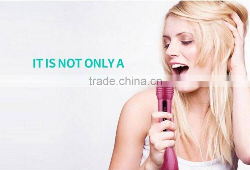 2016 newest wireless mini microphone portable speaker + Bluetooth outdoor KTV karaoke Player