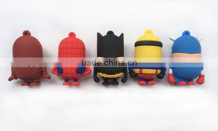 Gift cartoon superman usb flash drive ,memory stick thumb drive pen memory pendrive
