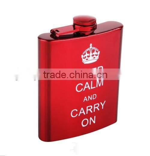Decal printing hip flask with full color logo