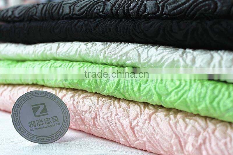 3D jacquard emboss fabric for womens mini dress