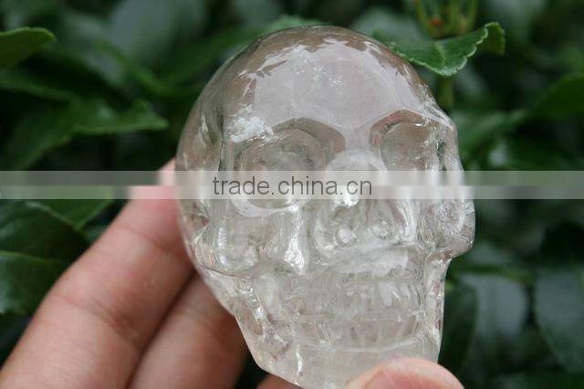 NATURAL Rock Quartz Crystal Skull
