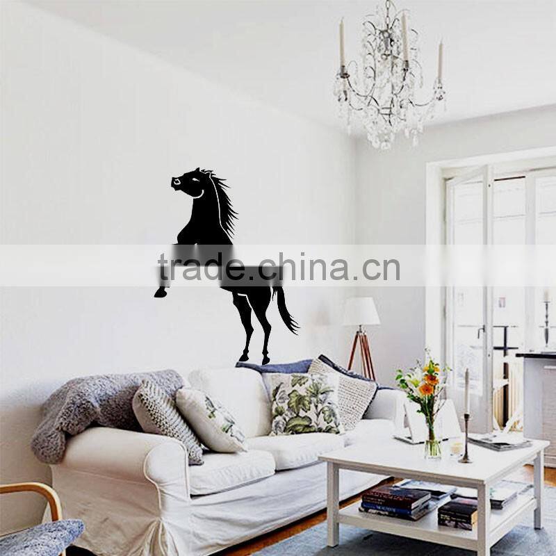 Promotional Home Decorations Black Vinyl Horse Wall Stickers for Kids