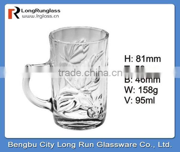 LongRun 12oz charming carved fancy drinking tableware glass water glass cup