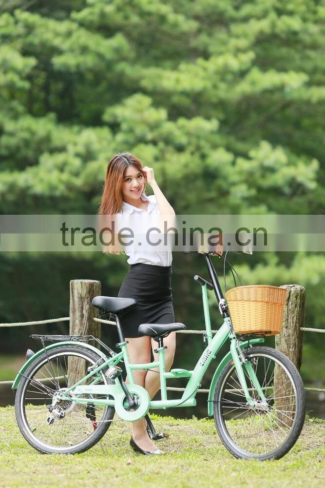 AiBIKE - Mom & Baby - 24 inch 7 speed - green brown - mom and baby bike