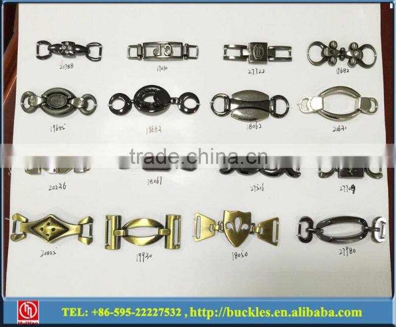 gold color metal decorative shoes label buckle 32231