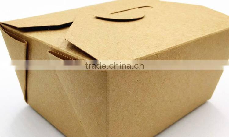 Recycle Brown Kraft Paper Food Folding Meal Box