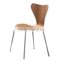 Colorful Wooden Seat Restaurant Furniture Restaurant Chair Cheap with Tube Legs