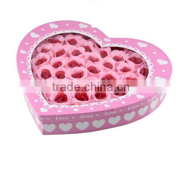 Fancy flower rose soap/rose flower soap with 50pcs soap flower