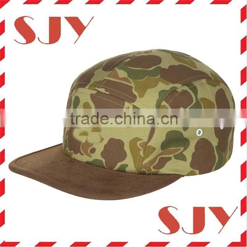 Fashion 5 panel snapback camo hunting caps