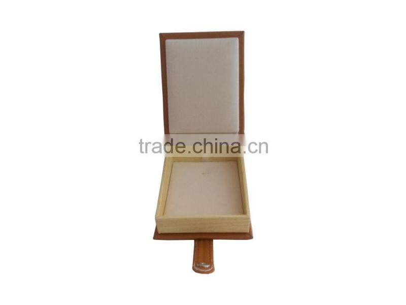 Fashion Brown Leather Jewelry Gift Paper Box