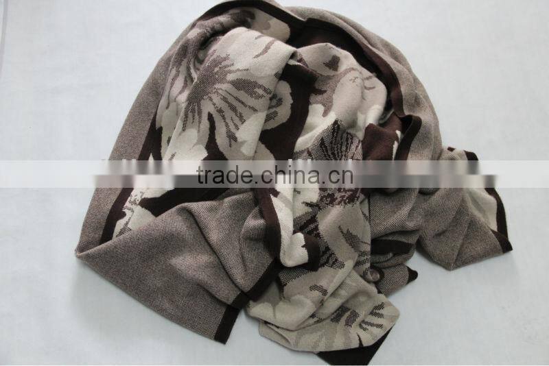 100%cashmere square knitted blankets