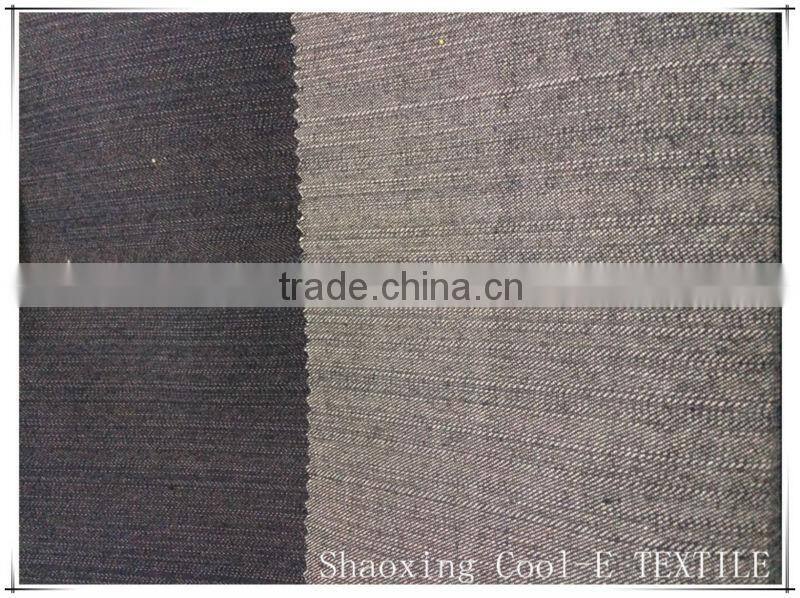 Stock CVC 78%C 19%P 3%SP Denim fabric for trousers