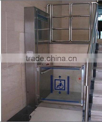 CE ISO Approved wheelchair hydraulic vertical platform lift for home/elevators for disabled