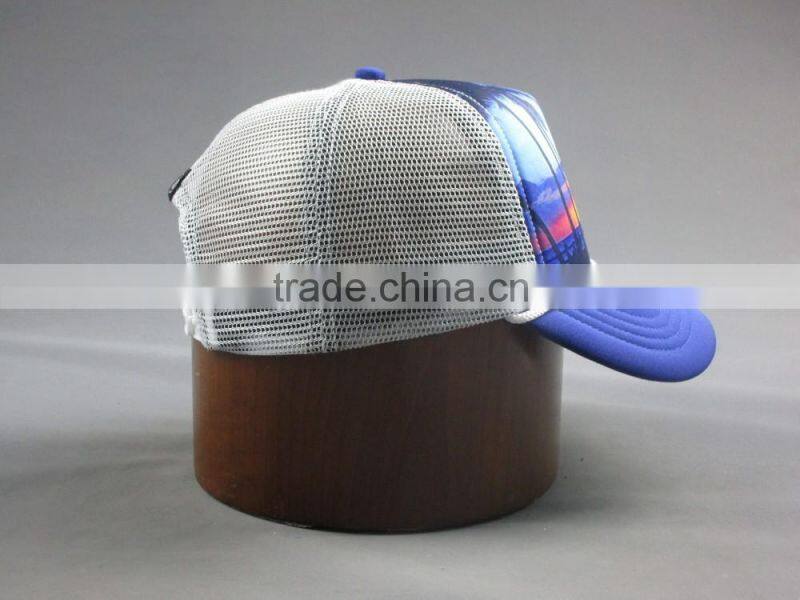 High quality custom 5 panel trucker cap with decoration tap