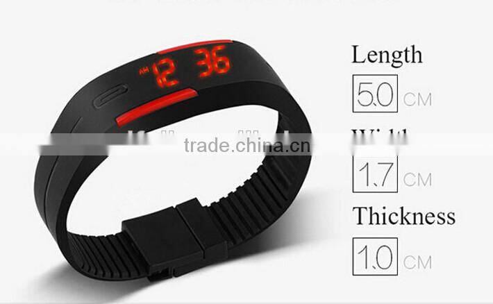 Fashion Bracelet Wrist led silicone watch with adjustable silicon band