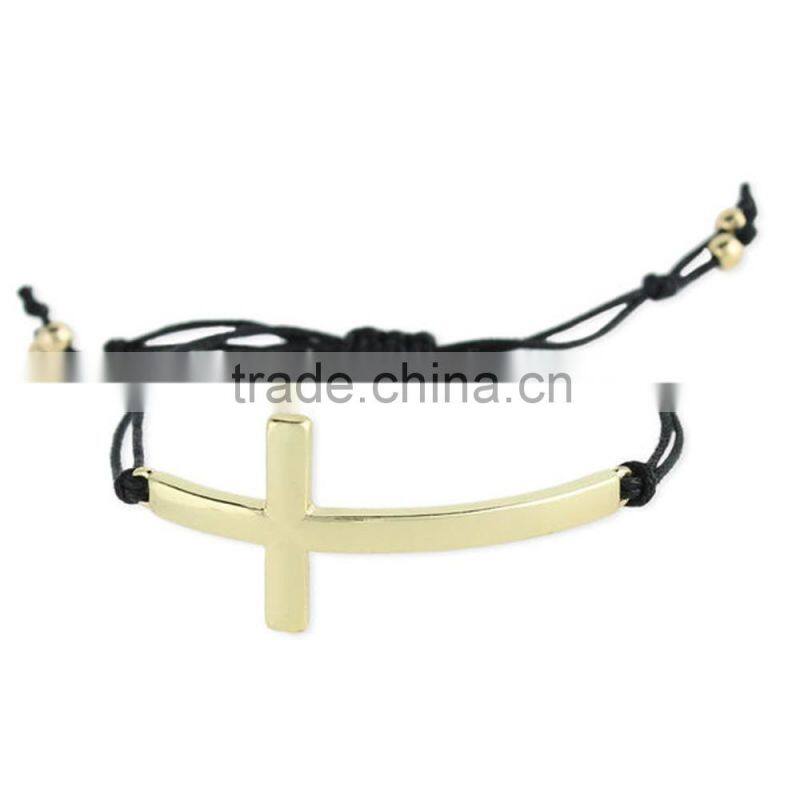 Factory direct gold plated jesus piece bracelets, I love jesus bracelets (QS-100)